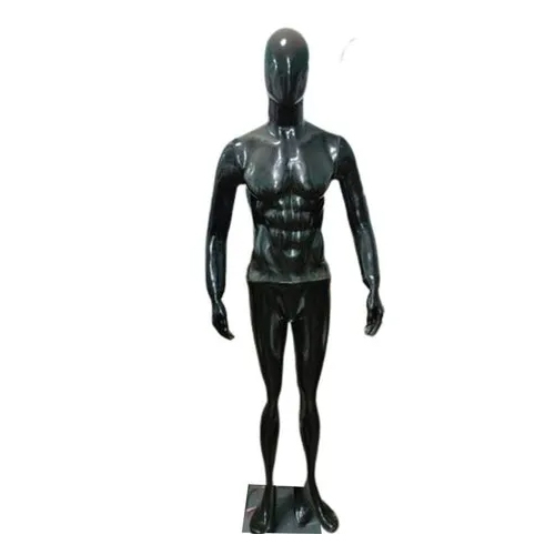 Fiberglass Glossy Black Full Body Male Mannequin - Age Group: Adults