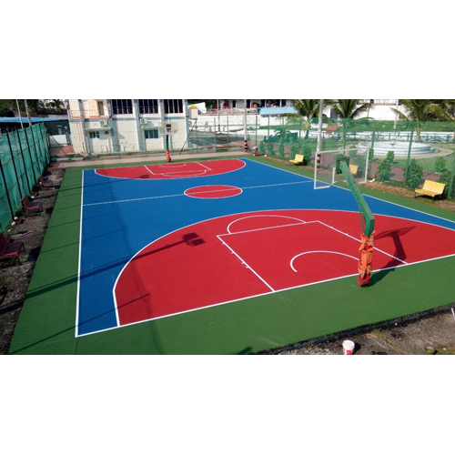 Synthetic Basketball Court Flooring - Color: As Per Requirement