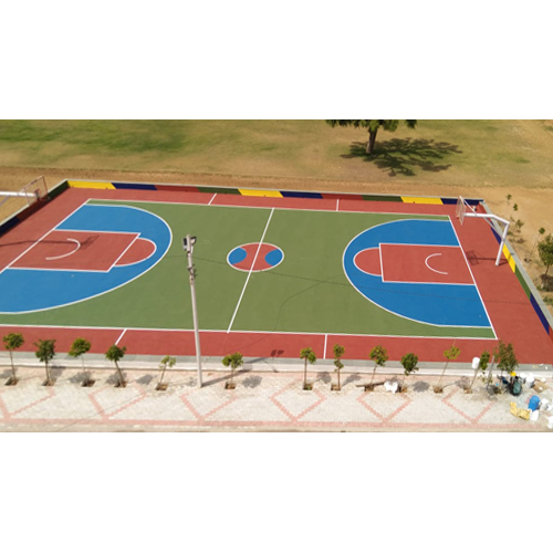 Synthetic Basketball Court Flooring - Color: As Per Requirement