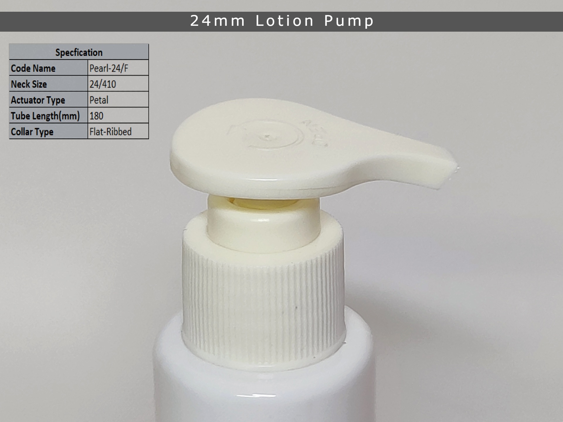 Petal Shaped Lotion Dispenser Pump - Plastic Material, 24/410 & 28/410 Neck Sizes, White/black/green Colors | Open And Close Lock System, Ideal For Handwash Bottles