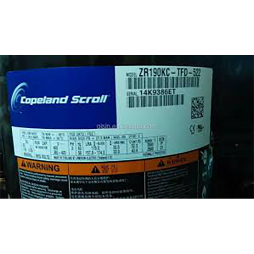 Lubricated Zr 190 Kce Tfd Emerson Copeland Scroll Compressor