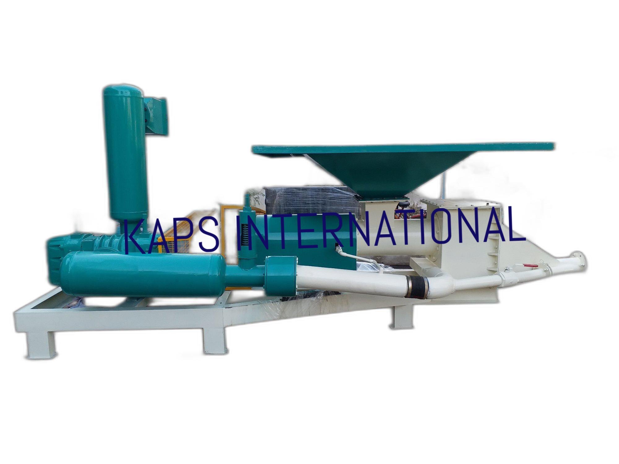 Blue Automatic Batching Plant Cement Feeding Blowers