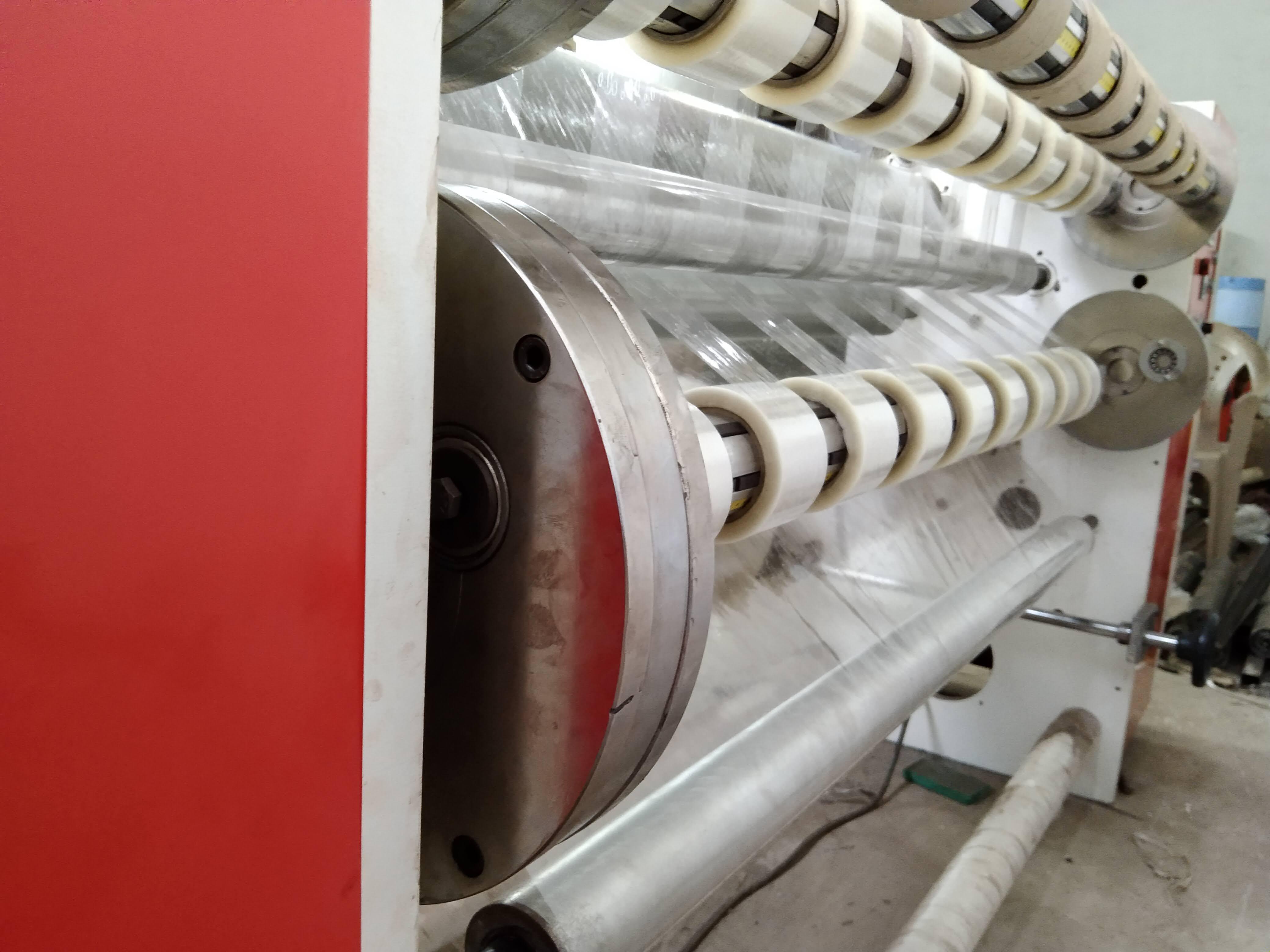Bopp Tape Slitting Machine - Electric Powered, Red-grey Color, Automatic Operation | 1 Year Warranty, High Precision Cutting, Coated Surface Treatment