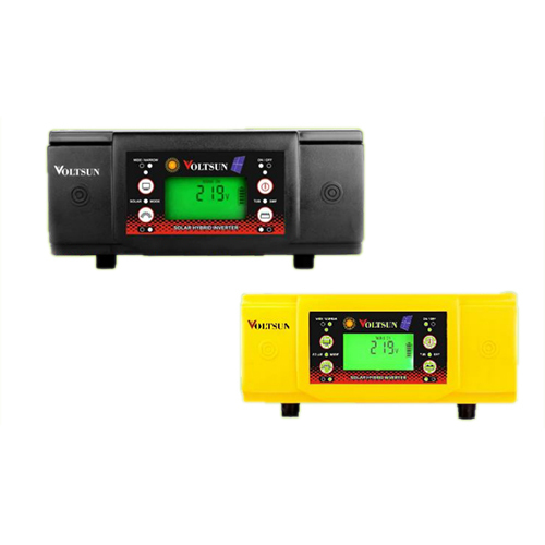 700 Va-12v VTS Solar PCU Inverter - Compact to Medium Size, Black & Yellow Color | 10-220 Volt Rated Voltage, 50 Hz Frequency, Overload & Short Circuit Protection, 10-15 kg Weight
