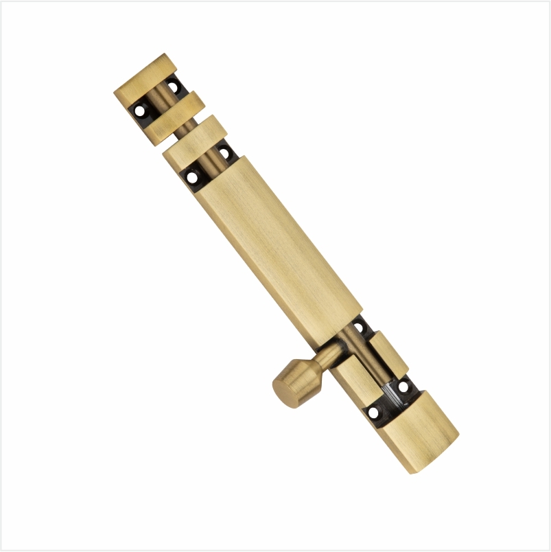 Doors And Window Accessories Aluminium Tower Bolt - Brass Metal, 150mm Length, Powder Coated Finish | Solid Body, Durable Design, Elegant Embossed Style