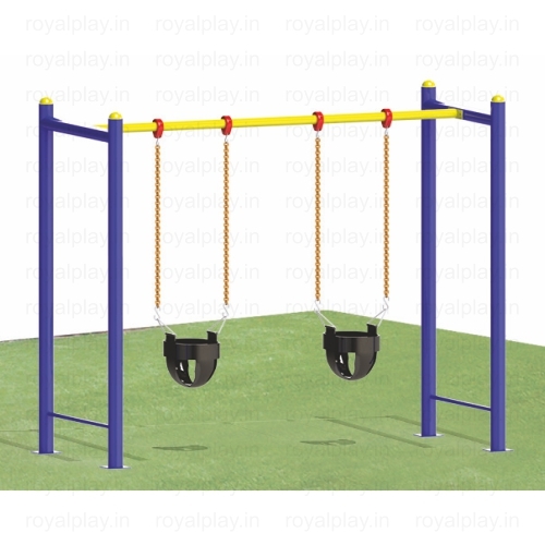 Fish Swing - Frp & Iron | 7ft Height, 8ft Width, Up To 2 Kids Capacity, Ideal For Schools And Parks
