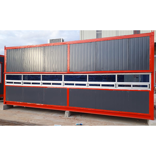 मेटल 20 फीट एमएस पफ पैनल टिकट काउंटर कंटेनर