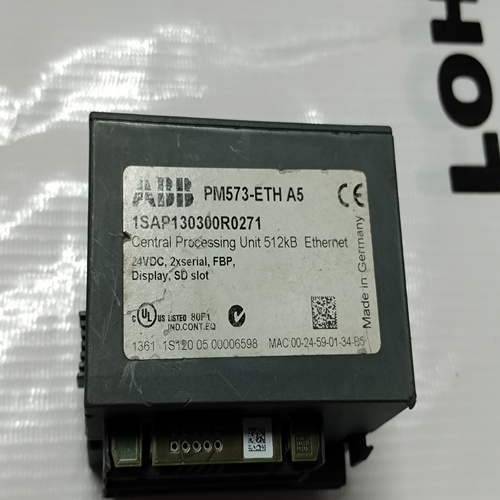 Abb Pm573-eth A5 1sap130300r0271 Plc Module - Durable Industrial Design, Ethernet Connectivity, Versatile I/o Options, Robust Performance