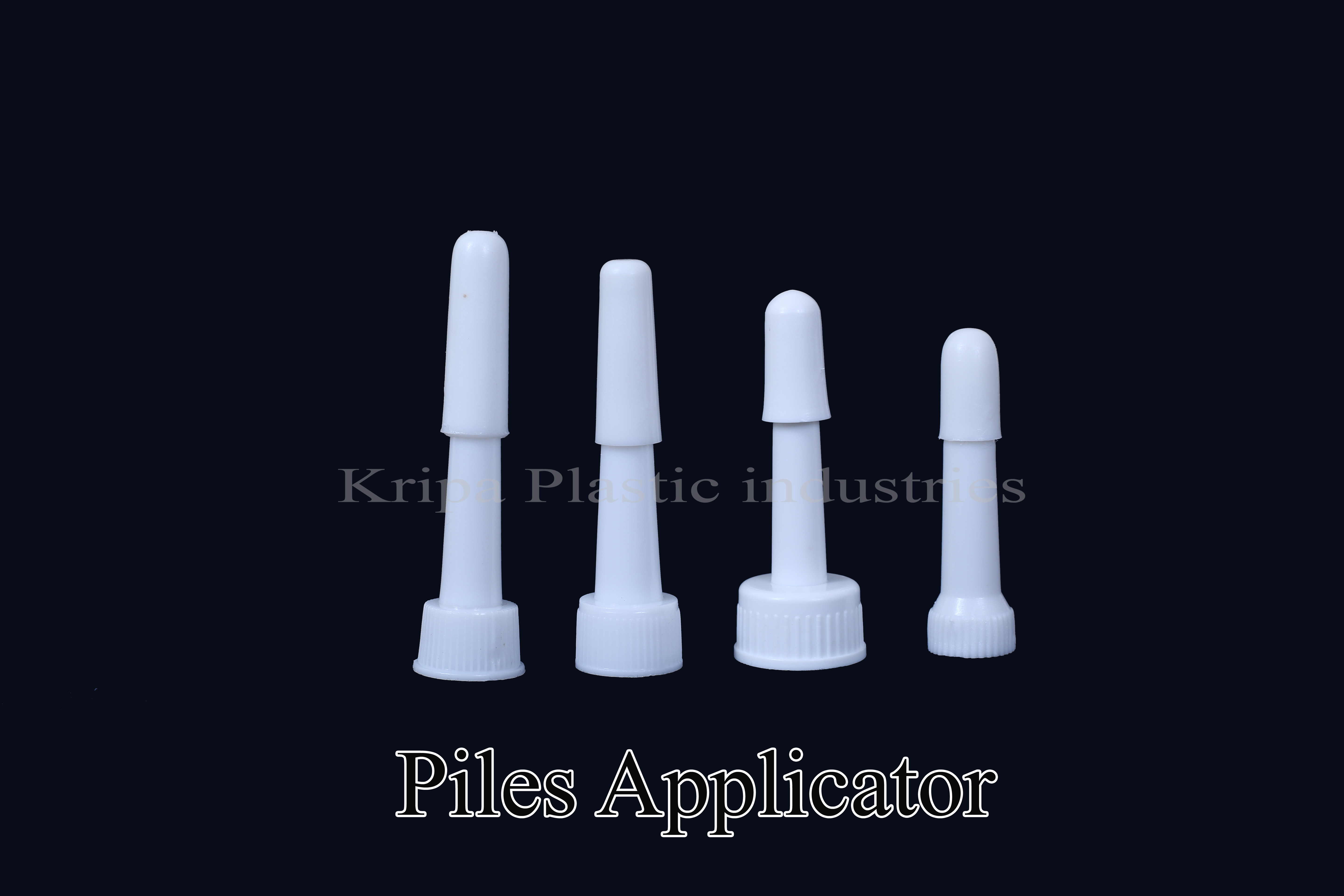 Kpi Jumbo Applicator - Plastic Material | White And Pink Color, Ideal For Piles Application