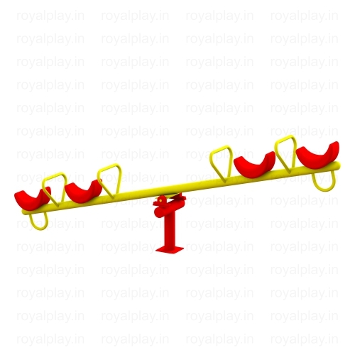 Four Seater See Saw - Color: Yellow Red
