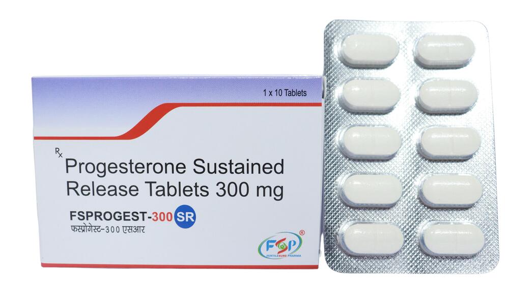 नेचुरल माइक्रोनाइज्ड प्रोजेस्टेरोन 300 SR टैबलेट