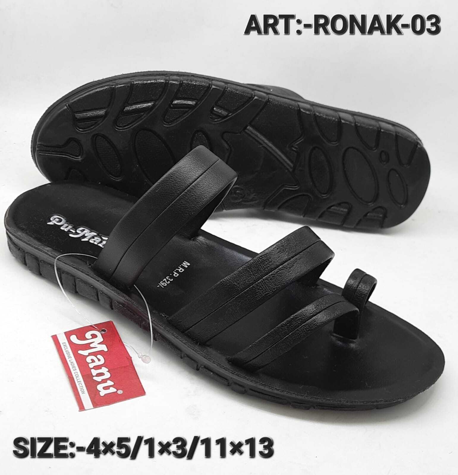 Ronak Pu Slipper - Pu Sole, Beautiful Pattern | Comfortable Wear, Crafted As Per Industry Norms And Parameters