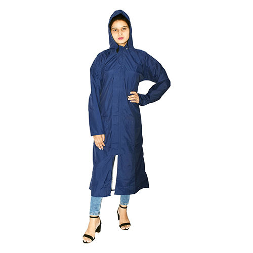 Different Available Ladies Blue Seaweed Hypura Rain Coat