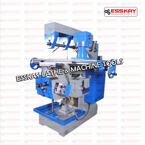 Blue Industrial Geared Universal Milling Machine