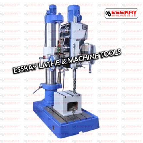 Geared Radial Drill Machine - 50 Mm Capacity In Steel, 60 Mm In Cast Iron, Blue-white Finish, Automatic Operation, Electric Power Source