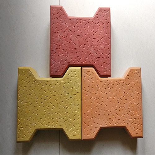 Concrete Zig Zag Paver Block - Durable Concrete Material, Customizable Thickness, Multicolor Finish | Unique Decorative Design For Walkways And Patios