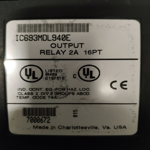 Ge Fanuc Ic693mdl940e Relay Output Module