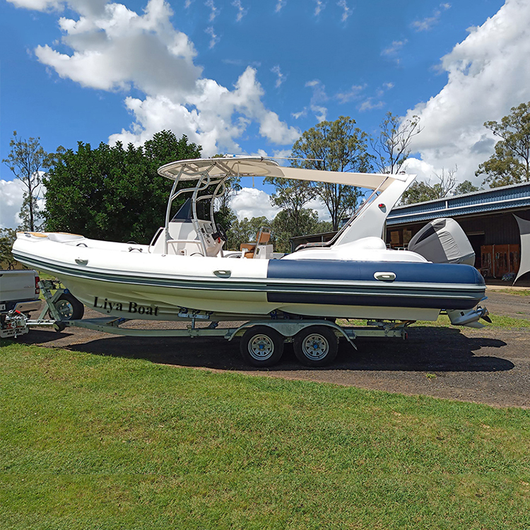 Liya 7.5m Semi Rigid Inflatable Boat With Center Console For Sale Capacity: 1800 Kg/hr