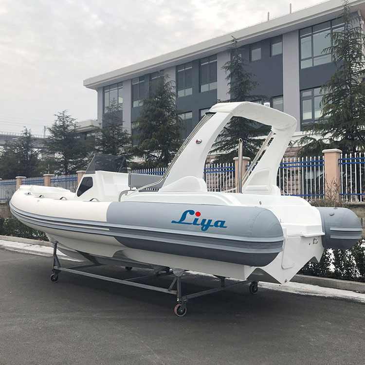 Liya 7.5m Semi Rigid Inflatable Boat With Center Console For Sale Capacity: 1800 Kg/hr