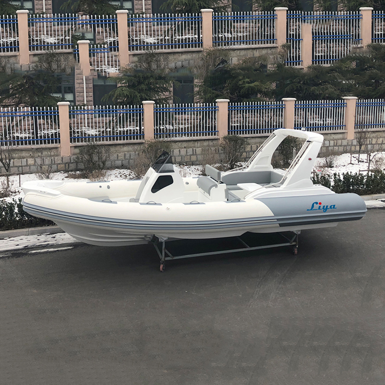 Liya 7.5m Semi Rigid Inflatable Boat With Center Console For Sale Capacity: 1800 Kg/hr