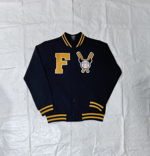 Imported Second Hand Used Adult Baseball/Varsity Jacket - Wool Blend, Adult Size, Navy Color | Classic, Durable, Vintage Style, Long Sleeves, Warmth