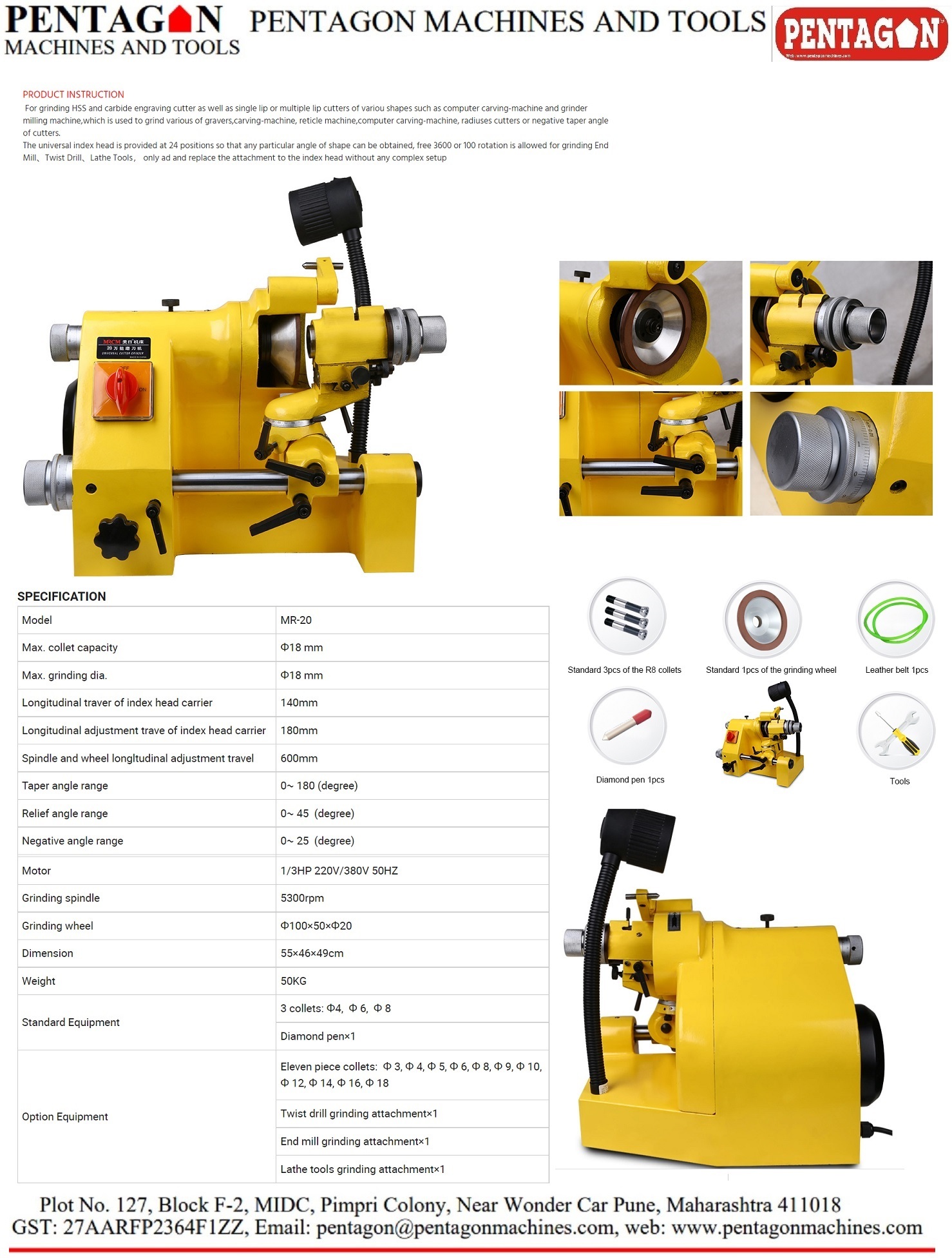 Drill Grinder - High-performance Steel Design | Precision Sharpening, Ergonomic Grip, Multi-purpose Use