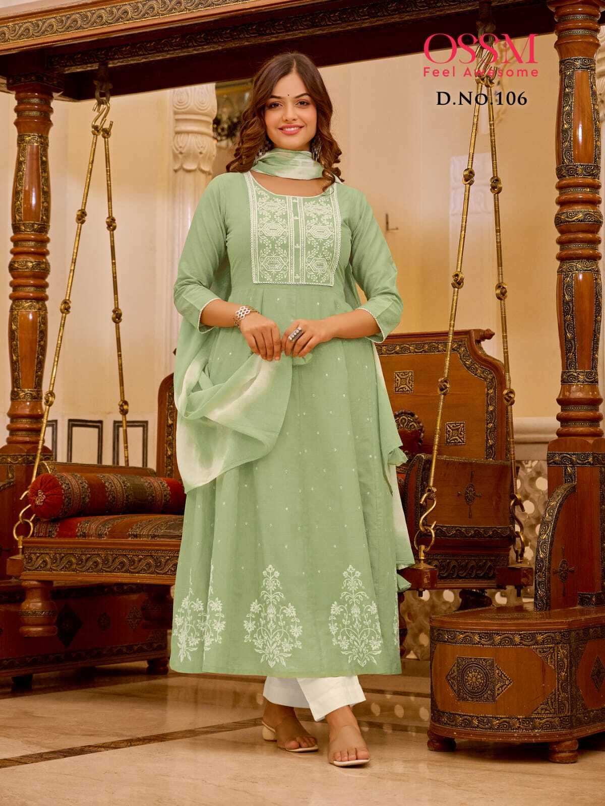 Premium Cotton Readymade Anarkali Suits - Color: As Shown In The Catalog