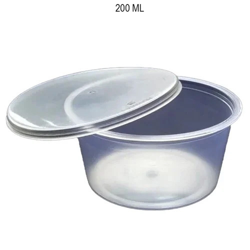Transparent 200 Ml Round Container