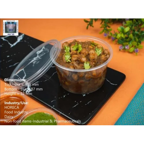 White 300 Ml Round Container