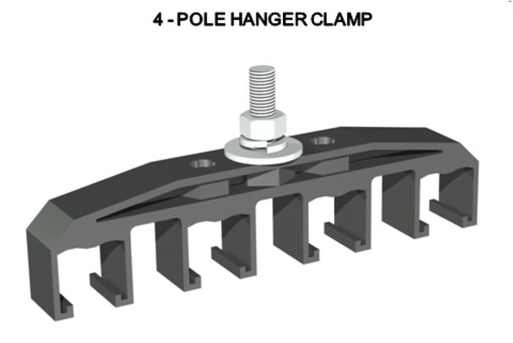 Hanger Clamp 4 Pole - Electric Powered, Durable Pvc Insulated Design | Easy Installation, Negligible Maintenance, Versatile Use In Crane Equipment