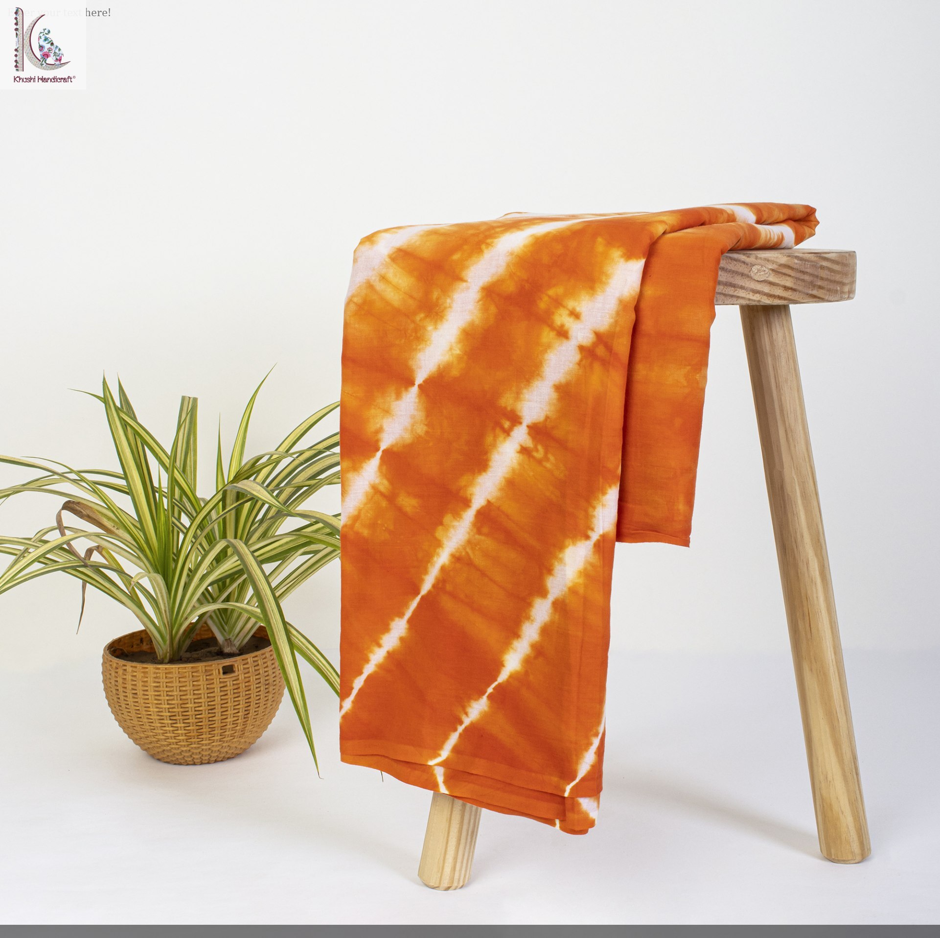 Orange Tie Dye Fabric