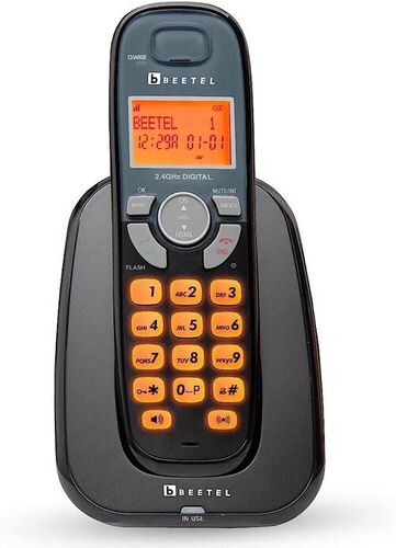 BEETEL X-70 - 2.4 GHz Digital Cordless, Dual Mode Caller ID, 14 Segment Alphanumeric LCD Display, Backlit LCD, Illuminated Keypad, Speaker Phone, 50 Nos Phone Book Memory, 20 Nos Incoming Call Memory