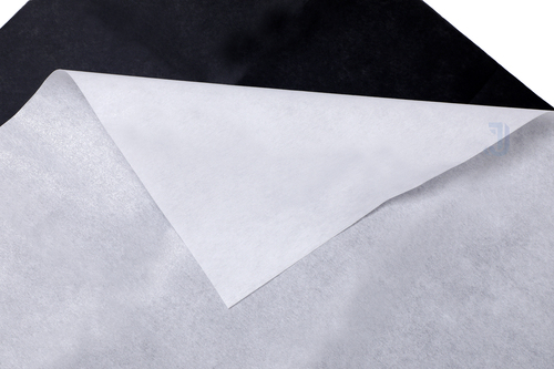 Non Woven Heavy Fusible Chemical Bonded Interlining Polyester Fabric - Color: White And Black