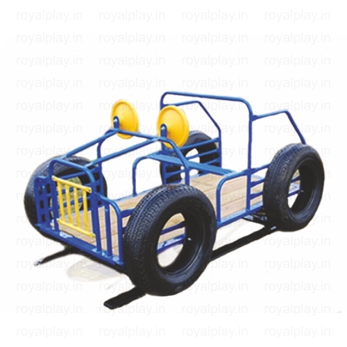 Fire Engine Spring Rider - Frp Material, 5ft Height X 6.5ft Length X 5ft Width | Accommodates Up To 6 Children, Designed For Kids Under 6 Years