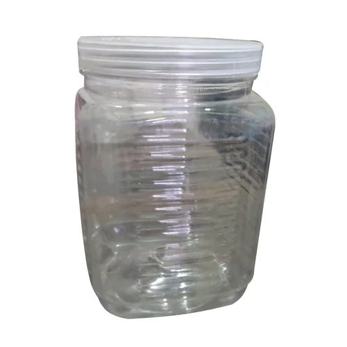 1.5 Litre Storage Jar - Rigid Plastic, 1.5L Capacity, Transparent | Durable Design with Tight-Fitting Lid for Moisture Protection and Easy Cleaning
