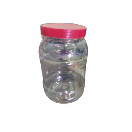 1 Litre Food Storage Jar - Rigid Transparent Plastic, 1 L Capacity , Airtight Lid for Freshness & Easy Cleaning