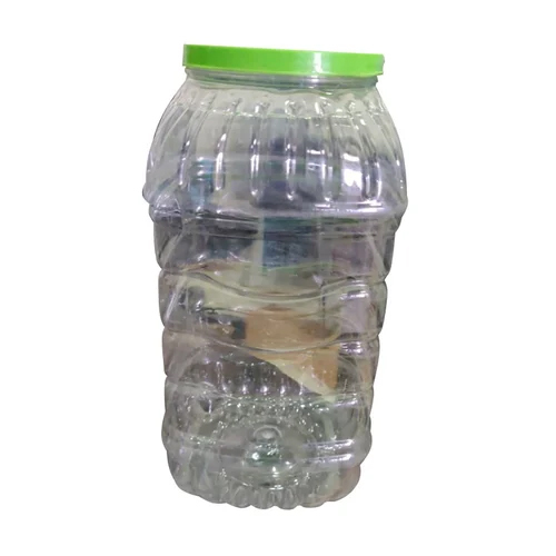 1.8 Litre Storage Jar - Rigid Plastic, 1.8L Capacity, Transparent Design - Tight-Fitting Lid for Freshness, Ideal for Dry Goods Organization