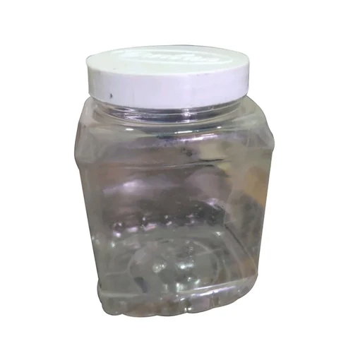 1.2 Litre Plastic Jar - Rigid Plastic Material, Transparent Color, Airtight Lid | Ideal for Kitchen & Commercial Food Storage