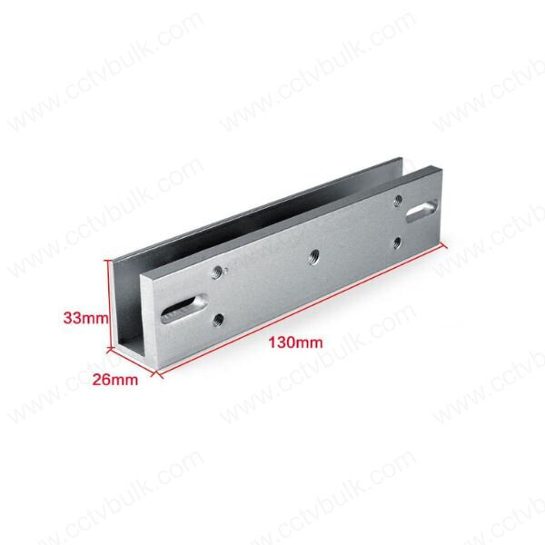 U Bracket - Aluminum Material, 90 Degree Opening Mode, Silver Color | Suitable For Magnetic Lock Series, Easy To Install, Perfect For Wooden And Metal Doors