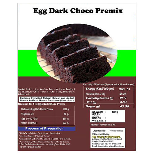 एग चॉकलेट प्रीमिक्स के साथ अल्कोहल की मात्रा (%): शून्य