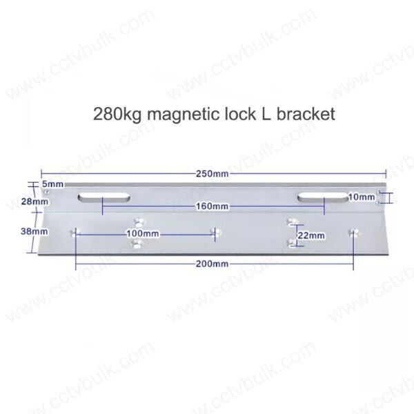 L Bracket - High Strength Aluminum, 90 Degree Opening For Wooden And Metal Doors | Includes 1 L Bracket And 5 Screws, Easy To Install, Compatible With Electromagnetic Lock