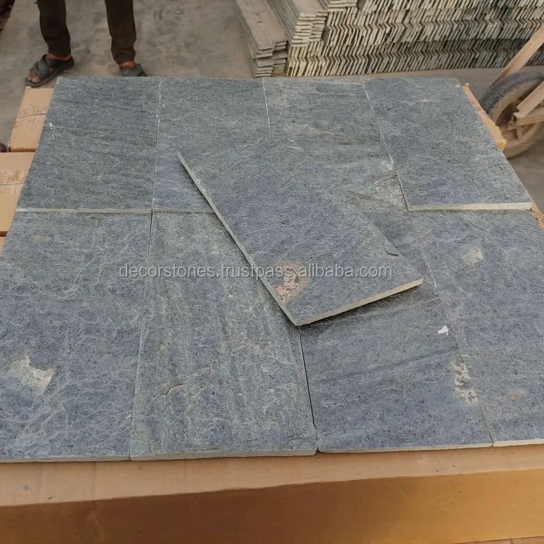 Ocean Green Slate Stone Tiles - 30x30, 30x60, 40x40 Cm | Natural Split Surface, Durable & Weather Resistant