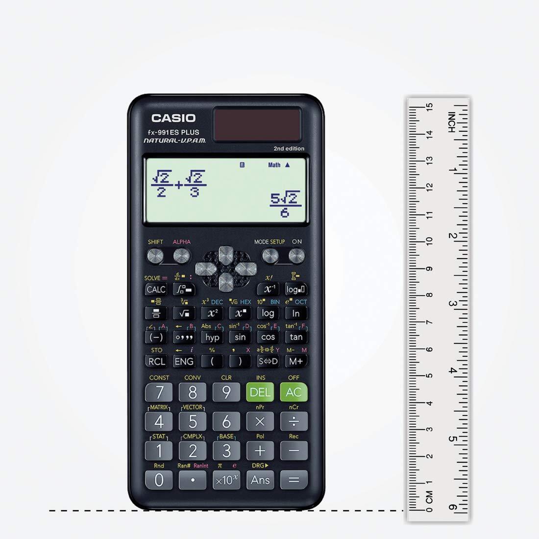 Fx 991es Plus - Non-programmable Scientific Calculator, 417 Functions, Natural Textbook Display, Stylish Design, Colour Coded Keypad, Slide-on Hard Case