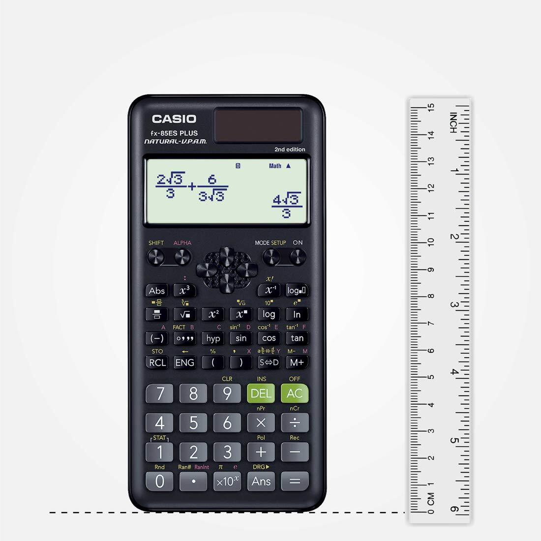 Fx 82 Es Plus - Non-programmable Scientific Calculator | 252 Functions, Natural Textbook Display, Multi-replay Feature, Slide-on Hard Case, 3-year Warranty