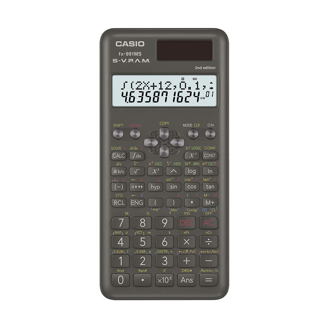 Fx 991 Ms - Non-programmable Scientific Calculator, 401 Functions, 10-digit + 2-digit Display, Drop Resistant Body, Multi-replay Function