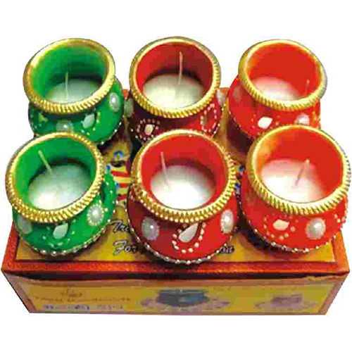 Decorative Matki Dibba With Wax