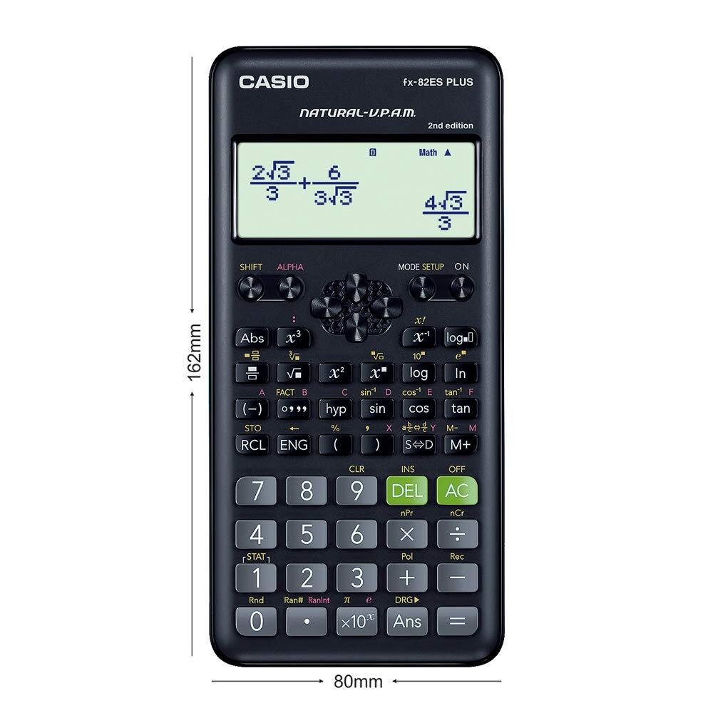 Fx 82 Es Plus Casio - Non-programmable Scientific Calculator | Natural Textbook Display, 252 Functions, Multi-replay, Sleek Design, 3-year Warranty