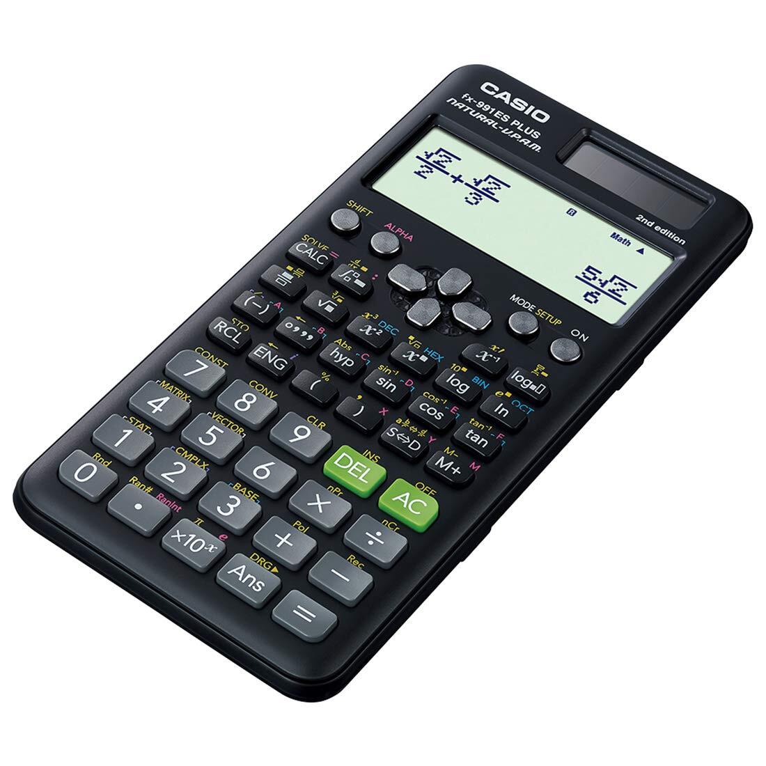 Fx 991 Es Plus - Non-programmable Scientific Calculator, 417 Functions, Natural Textbook Display, Stylish Design, Colour-coded Keypad, Hard Case Included