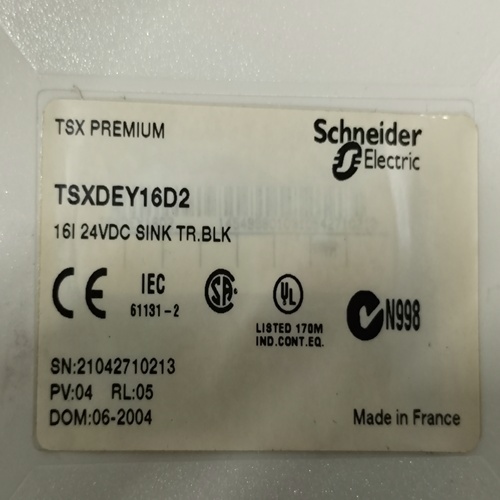 Schneider Electric Tsxdey16d2 Input Module - Digital Input Module, 16 Channels | Robust Connectivity, High Compatibility With Schneider Electric Systems
