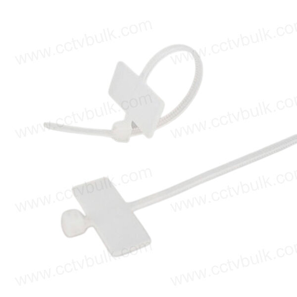 Marking Cable Tag Tie 8 Inch - Nylon, 200x3.61mm, White | Anti-aging, Anti-corrosion, High Toughness, Good Insulation, Writable Tag